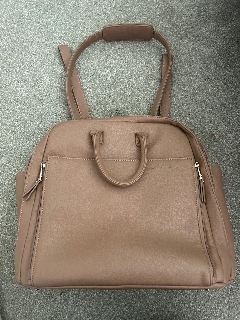Ayla & Co Caffe Vegan Leather Diaper Bag